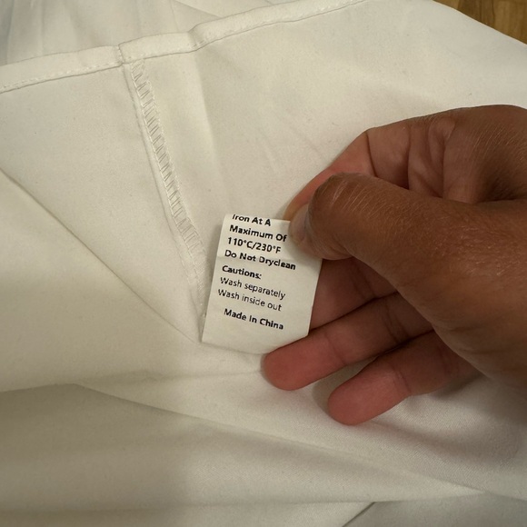 Commense white oversize button down collared shirt with front breast pocket. - Picture 6 of 6